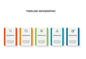 Creative concept for infographic with 5 steps, options, parts or processes. Business data visualization. vector
