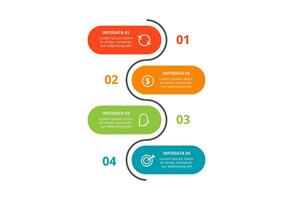 Creative concept for infographic with 4 steps, options, parts or processes. Business data visualization. vector