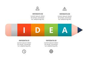 Creative concept for infographic with 4 steps, options, parts or processes. Business data visualization. vector