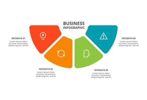 Creative concept for infographic with 4 steps, options, parts or processes. Business data visualization. vector