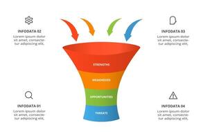 Creative concept for infographic with 4 steps, options, parts or processes. Business data visualization. vector