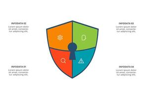 Creative concept for infographic with 4 steps, options, parts or processes. Business data visualization. vector