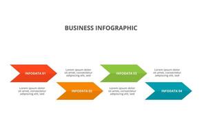 Creative concept for infographic with 4 steps, options, parts or processes. Business data visualization. vector