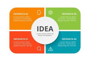 Creative concept for infographic with 4 steps, options, parts or processes. Business data visualization. vector