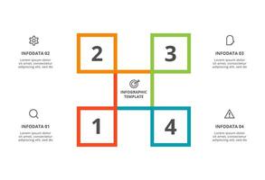 Creative concept for infographic with 4 steps, options, parts or processes. Business data visualization. vector
