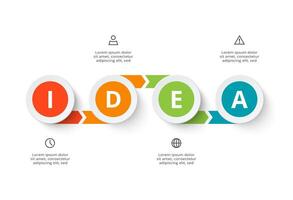 Creative concept for infographic with 4 steps, options, parts or processes. Business data visualization. vector