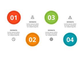 Creative concept for infographic with 4 steps, options, parts or processes. Business data visualization. vector