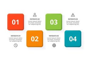 Creative concept for infographic with 4 steps, options, parts or processes. Business data visualization. vector