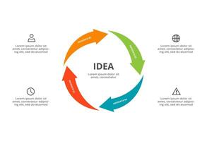 Creative concept for infographic with 4 steps, options, parts or processes. Business data visualization. vector