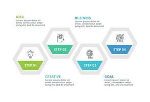 Creative concept for infographic with 4 steps, options, parts or processes. Business data visualization. vector
