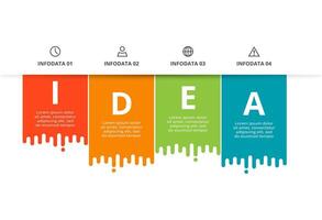 Creative concept for infographic with 4 steps, options, parts or processes. Business data visualization. vector