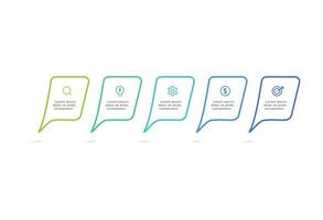 Creative concept for infographic with 5 steps, options, parts or processes. Business data visualization. vector