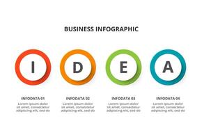 Creative concept for infographic with 4 steps, options, parts or processes. Business data visualization. vector