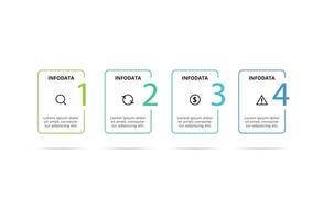 Creative concept for infographic with 4 steps, options, parts or processes. Business data visualization. vector