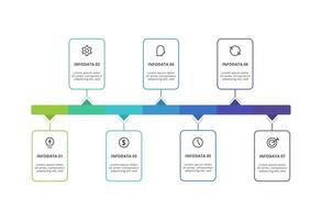 Creative concept for infographic with 7 steps, options, parts or processes. Business data visualization. vector
