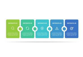 Creative concept for infographic with 5 steps, options, parts or processes. Business data visualization. vector