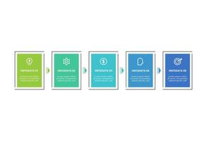 Creative concept for infographic with 5 steps, options, parts or processes. Business data visualization. vector