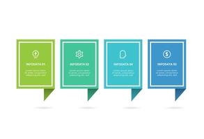 Creative concept for infographic with 4 steps, options, parts or processes. Business data visualization. vector