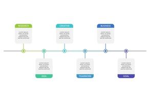 Creative concept for infographic with 6 steps, options, parts or processes. Business data visualization. vector