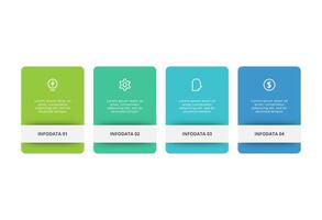 Creative concept for infographic with 4 steps, options, parts or processes. Business data visualization. vector