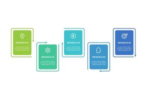 Creative concept for infographic with 5 steps, options, parts or processes. Business data visualization. vector