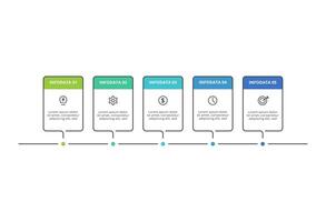 Creative concept for infographic with 5 steps, options, parts or processes. Business data visualization. vector