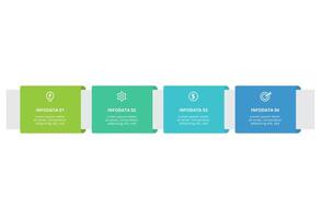 Creative concept for infographic with 4 steps, options, parts or processes. Business data visualization. vector