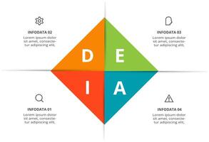 Creative concept for infographic with 4 steps, options, parts or processes. Business data visualization. vector