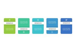 Creative concept for infographic with 5 steps, options, parts or processes. Business data visualization. vector