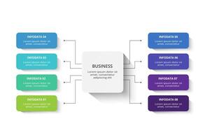 Creative concept for infographic with 8 steps, options, parts or processes. Business data visualization. vector