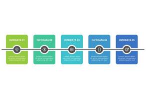 Creative concept for infographic with 5 steps, options, parts or processes. Business data visualization. vector