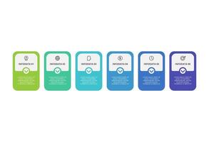 Creative concept for infographic with 6 steps, options, parts or processes. Business data visualization. vector