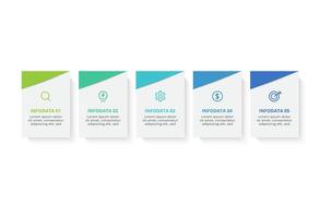 Creative concept for infographic with 5 steps, options, parts or processes. Business data visualization. vector