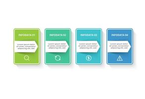 Creative concept for infographic with 4 steps, options, parts or processes. Business data visualization. vector