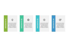 Creative concept for infographic with 4 steps, options, parts or processes. Business data visualization. vector