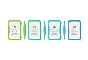 Creative concept for infographic with 4 steps, options, parts or processes. Business data visualization. vector