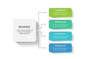 Creative concept for infographic with 4 steps, options, parts or processes. Business data visualization. vector