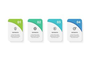 Creative concept for infographic with 4 steps, options, parts or processes. Business data visualization. vector