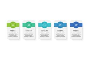 Creative concept for infographic with 5 steps, options, parts or processes. Business data visualization. vector