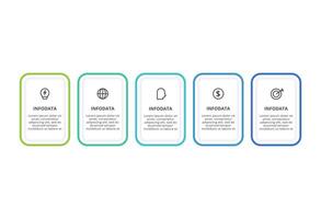 Creative concept for infographic with 5 steps, options, parts or processes. Business data visualization. vector