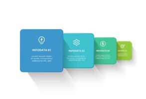 Creative concept for infographic with 4 steps, options, parts or processes. Business data visualization. vector