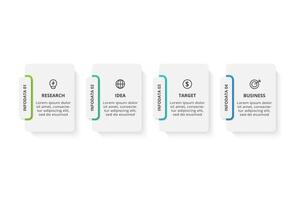 Creative concept for infographic with 4 steps, options, parts or processes. Business data visualization. vector