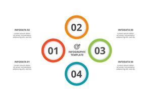Creative concept for infographic with 4 steps, options, parts or processes. Business data visualization. vector