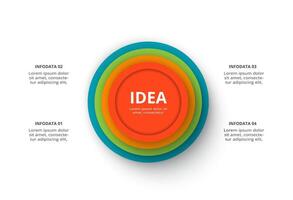 Creative concept for infographic with 4 steps, options, parts or processes. Business data visualization. vector