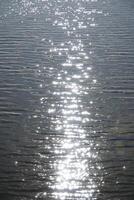 Sun reflecting in water - vertical photograph photo