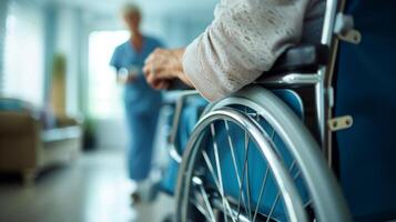 An image of a home health aide using adaptive tools to assist a client with limited mobility in selffeeding photo