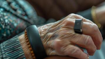 An image of a wearable device that tracks cognitive function in the elderly photo