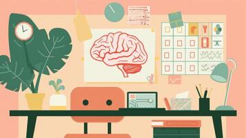 A visual chart depicting the benefits of maintaining a daily routine for brain health photo