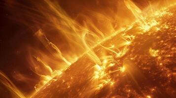 Rays of light burst forth from the sun creating a breathtaking scene of solar pillars photo