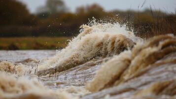The clash of the river and the sea is captured in this fierce battle between the tidal bore and the natural flow of the river photo